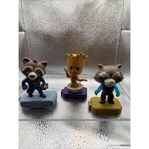 Lot of 3 McDonald's HAPPY MEAL TOY MARVEL / POTTED GROOT/GUARDIANS OF THE GALAXY